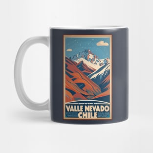 A Vintage Travel Art of Valle Nevado - Chile Mug